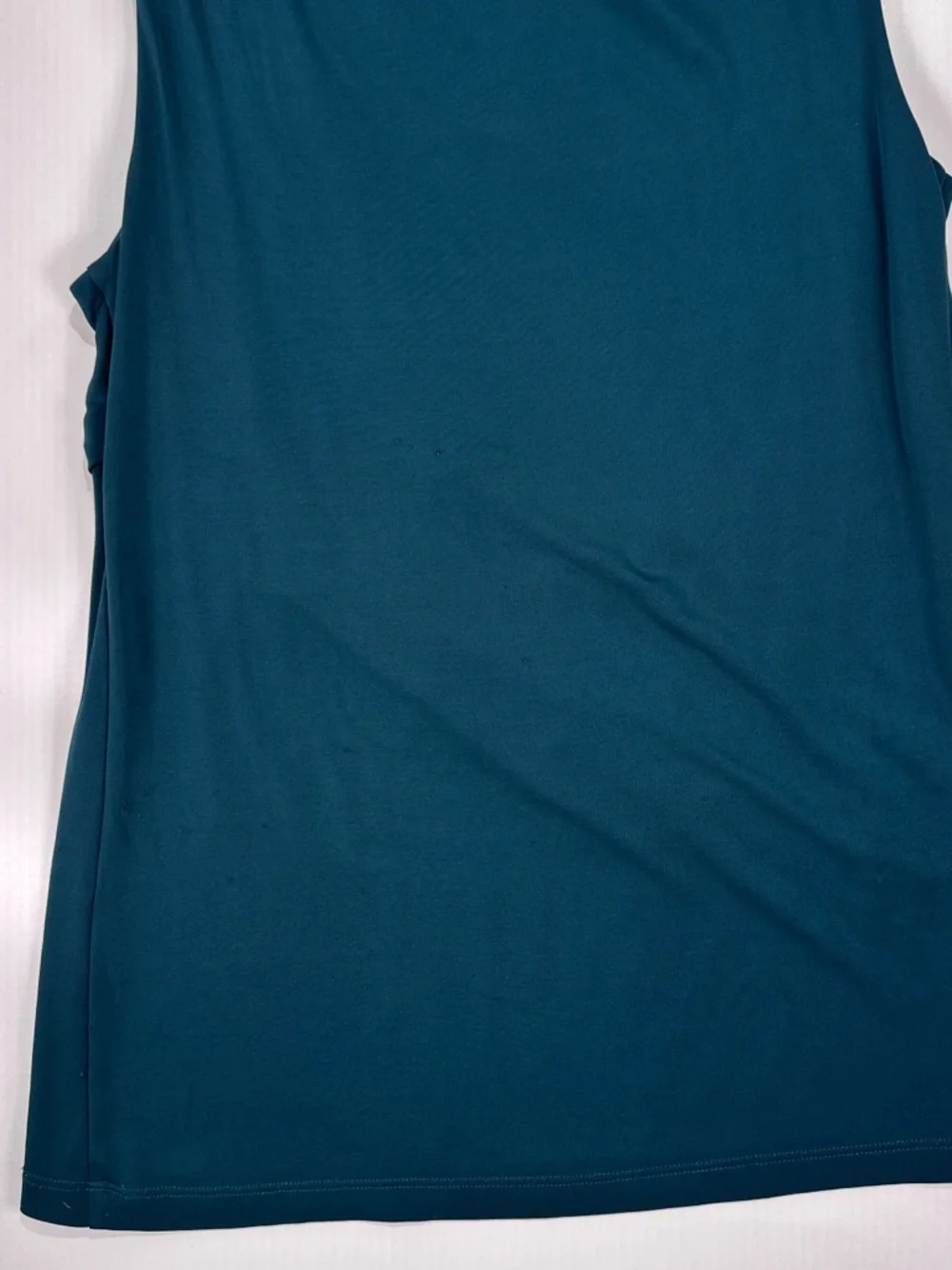 Theory Teal Asymmetrical Draped Tank Top Size Large - Picture 9 of 9